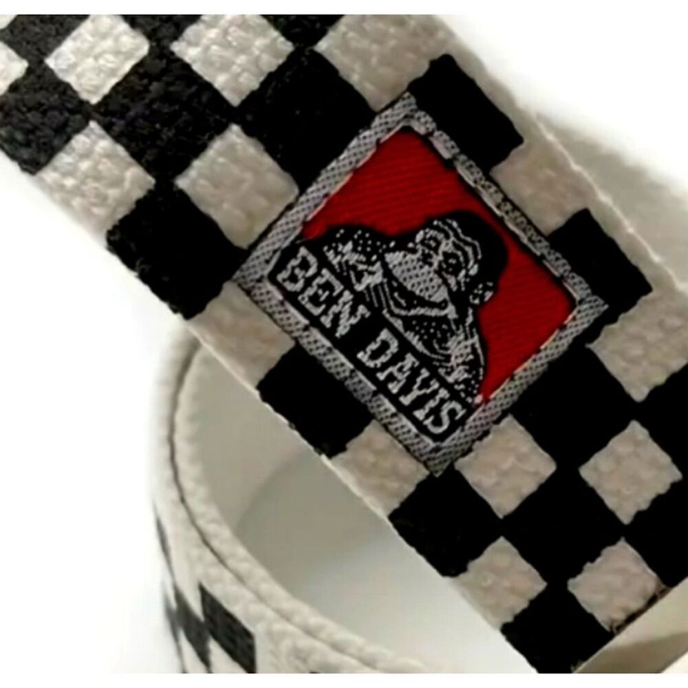 Ben Davis Unisex Black and White Checkered canvas Belt Multicolor Adjustable 🆕 - Picture 6 of 7
